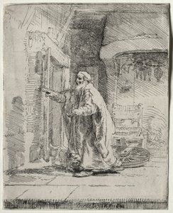 La Ceguera de Tobit: La Placa Mayor, 1651 de Rembrandt van Rijn