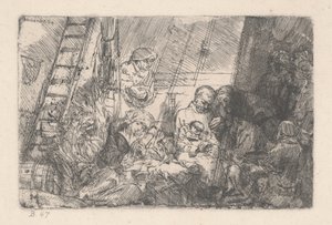 La circuncisión en el establo, 1646-54 de Rembrandt van Rijn