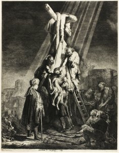 El descenso de la cruz: Segunda placa