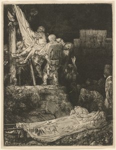 El Descendimiento de la Cruz a la Luz de las Antorchas de Rembrandt van Rijn