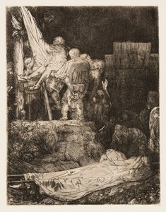 El descenso de la cruz a la luz de las antorchas de Rembrandt van Rijn
