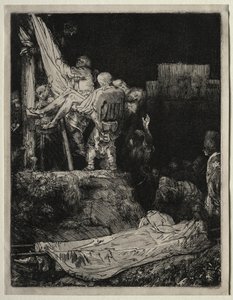 El Descendimiento de la Cruz a la Luz de las Antorchas, 1654 de Rembrandt van Rijn