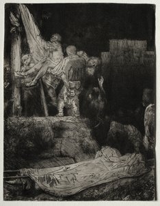 El Descendimiento de la Cruz a la Luz de las Antorchas, 1654 de Rembrandt van Rijn