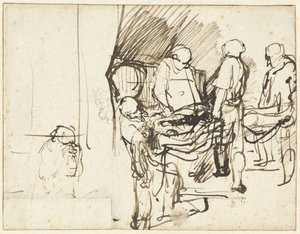 «El entierro», sobre un boceto de un verdugo de Rembrandt van Rijn