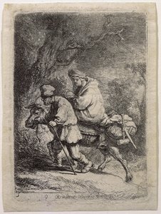 La huida a Egipto de Rembrandt van Rijn