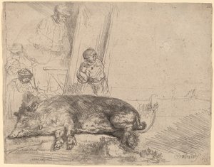 El cerdo de Rembrandt van Rijn