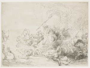 La gran caza del león de Rembrandt van Rijn