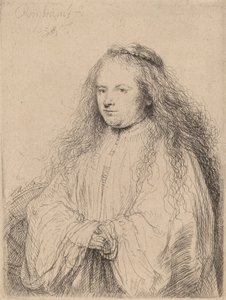 La pequeña novia judía (Saskia como Santa Catalina), 1638 de Rembrandt van Rijn