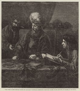 El dueño de la viña pagando a sus trabajadores de Rembrandt van Rijn