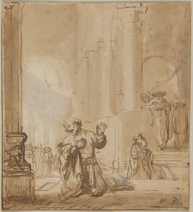 La parábola del publicano y el fariseo de Rembrandt van Rijn