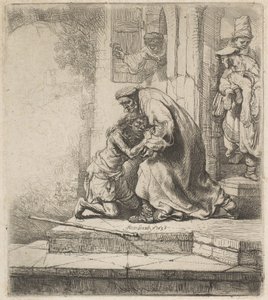 El regreso del hijo pródigo, 1636 de Rembrandt van Rijn
