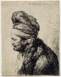 La segunda cabeza oriental de Rembrandt van Rijn
