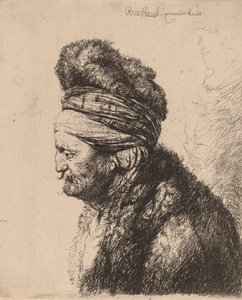 La Segunda Cabeza Oriental, c. 1635 de Rembrandt van Rijn