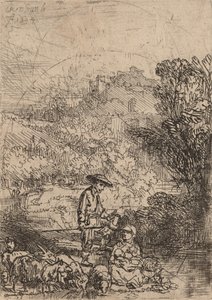 El Pastor y su Familia, 1644 de Rembrandt van Rijn