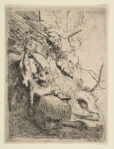 La Pequeña Caza del León con Un León, ca. 1629 de Rembrandt van Rijn