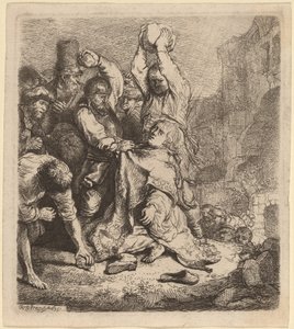 La Lapidación de San Esteban de Rembrandt van Rijn