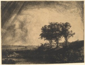 Los tres árboles de Rembrandt van Rijn