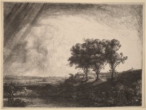 Los tres árboles de Rembrandt van Rijn