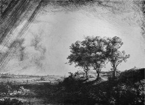 Los tres árboles, 1643 de Rembrandt van Rijn