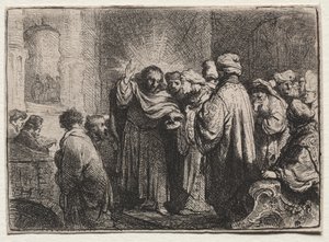 El dinero del tributo, c. 1635 de Rembrandt van Rijn