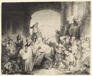 El triunfo de Mardoqueo de Rembrandt van Rijn