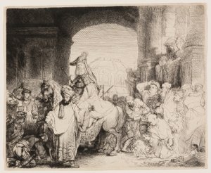 El triunfo de Mardoqueo de Rembrandt van Rijn