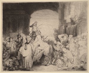 El triunfo de Mardoqueo de Rembrandt van Rijn