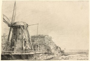 El molino de viento de Rembrandt van Rijn