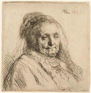 La madre del artista, cabeza y busto, 1628