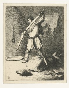 La decapitación de San Juan Bautista de Rembrandt van Rijn