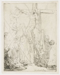 El descenso de la cruz: un boceto de Rembrandt van Rijn