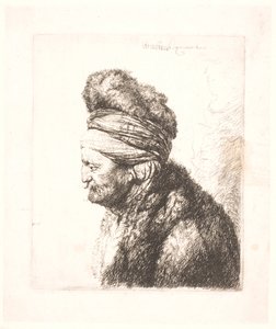 La segunda cabeza oriental (¿el padre de Rembrandt?) de Rembrandt van Rijn