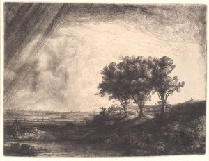 Los tres árboles de Rembrandt van Rijn