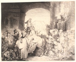 El triunfo de Mardoqueo de Rembrandt van Rijn
