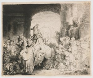 El triunfo de Mardoqueo de Rembrandt van Rijn