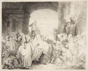 Triunfo de Mardoqueo de Rembrandt van Rijn