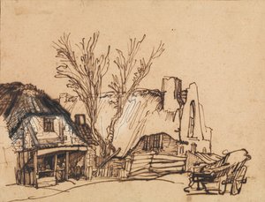 Dos Cabañas, ca. 1636 de Rembrandt van Rijn