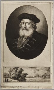 Anciano con gorro de Rembrandt van Rijn