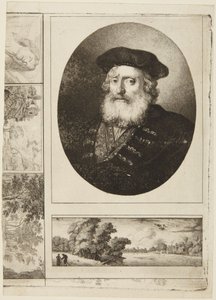 Anciano con toca de Rembrandt van Rijn