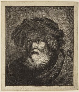 Anciano con gorro de Rembrandt van Rijn