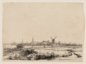 Vista de Ámsterdam desde el Kadijk de Rembrandt van Rijn