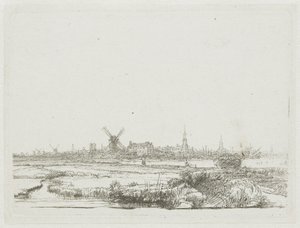 Vista de Ámsterdam desde el Kadijk de Rembrandt van Rijn