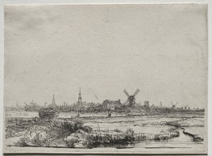 Vista de Ámsterdam desde el Noroeste de Rembrandt van Rijn