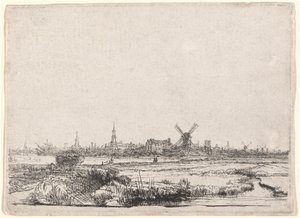Vista de Ámsterdam desde el Noroeste de Rembrandt van Rijn