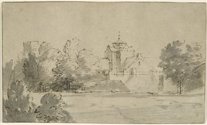 Vista de Mariakerk en Utrecht desde el sur de Rembrandt van Rijn