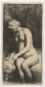 Mujer bañando sus pies en un arroyo
Mujer bañando sus pies en un arroyo de Rembrandt van Rijn