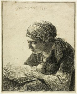Mujer leyendo de Rembrandt van Rijn