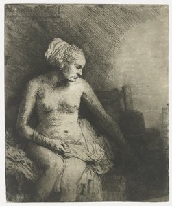 Mujer en el baño, con un sombrero al lado
Mujer en el baño con un sombrero a su lado de Rembrandt van Rijn