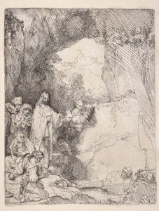 La resurrección de Lázaro (Lámina pequeña) de Rembrandt van Rijn