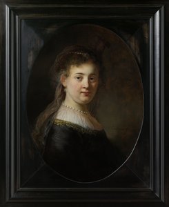 Joven mujer en traje de fantasía, 1633 de Rembrandt van Rijn